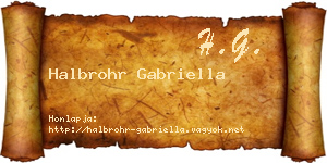 Halbrohr Gabriella névjegykártya
